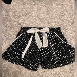 Black and white shorts